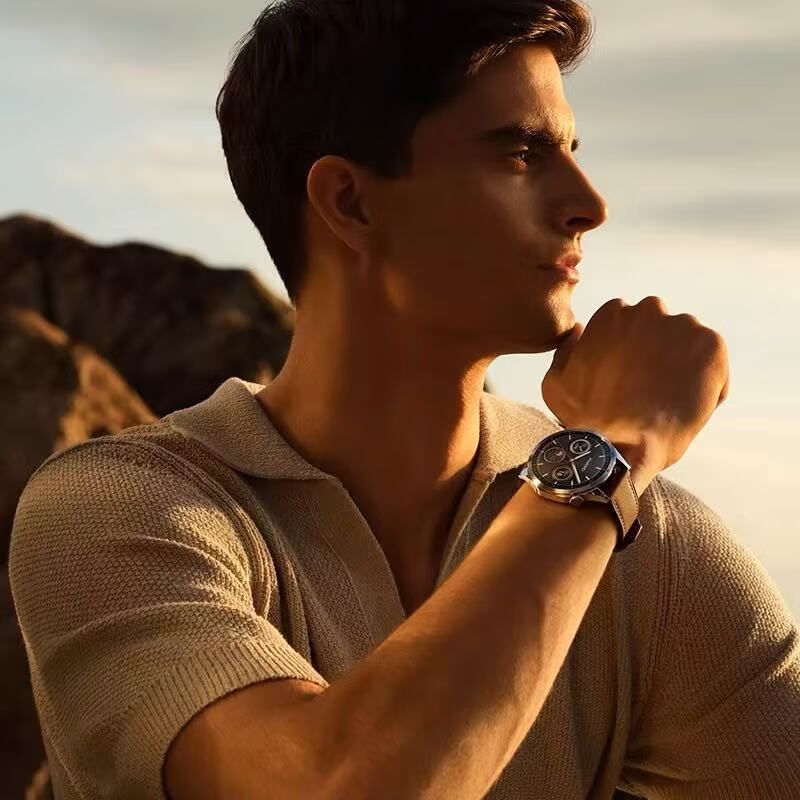 Huawei Hongmeng Huawei's new watch GT5 sports smart watch for men, measuring heart rate, blood oxygen, body temperature, pressure, Bluetooth call, black steel music playback + making and receiving calls