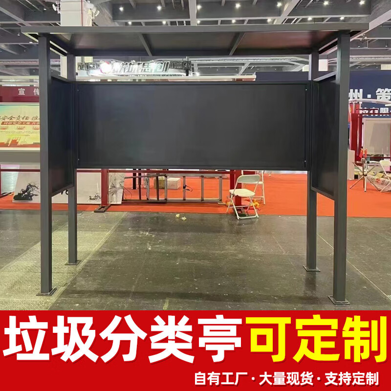 Suoling Garbage Sorting Pavilion Outdoor Street Steel Structure Customized Collection Community Recycling Station Rainproof Shed Community Drop-In Pavilion Customized Garbage Sorting Kiosk-Intentional Money