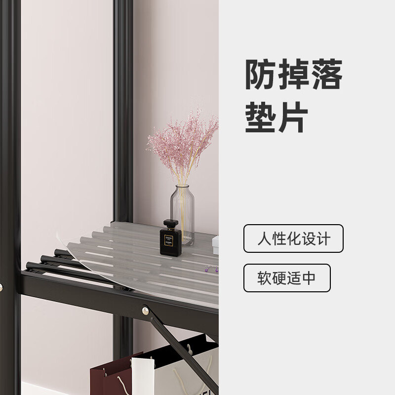 Jialiren folding installation-free wardrobe thickened steel tube bedroom simple wardrobe home dormitory cloth wardrobe double storage wardrobe