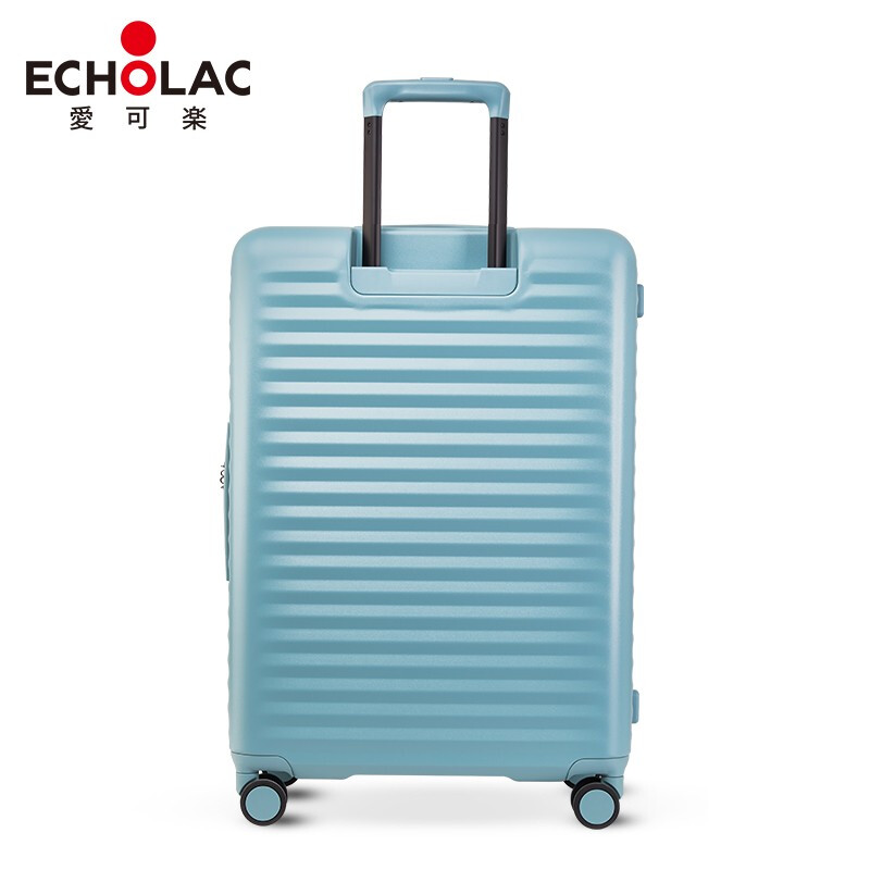 Echolac fashionable trolley case, scratch-resistant and wear-resistant, universal wheels, layered storage suitcase, striped password box, boarding case PC183, red, scratch-resistant case, 20 inches