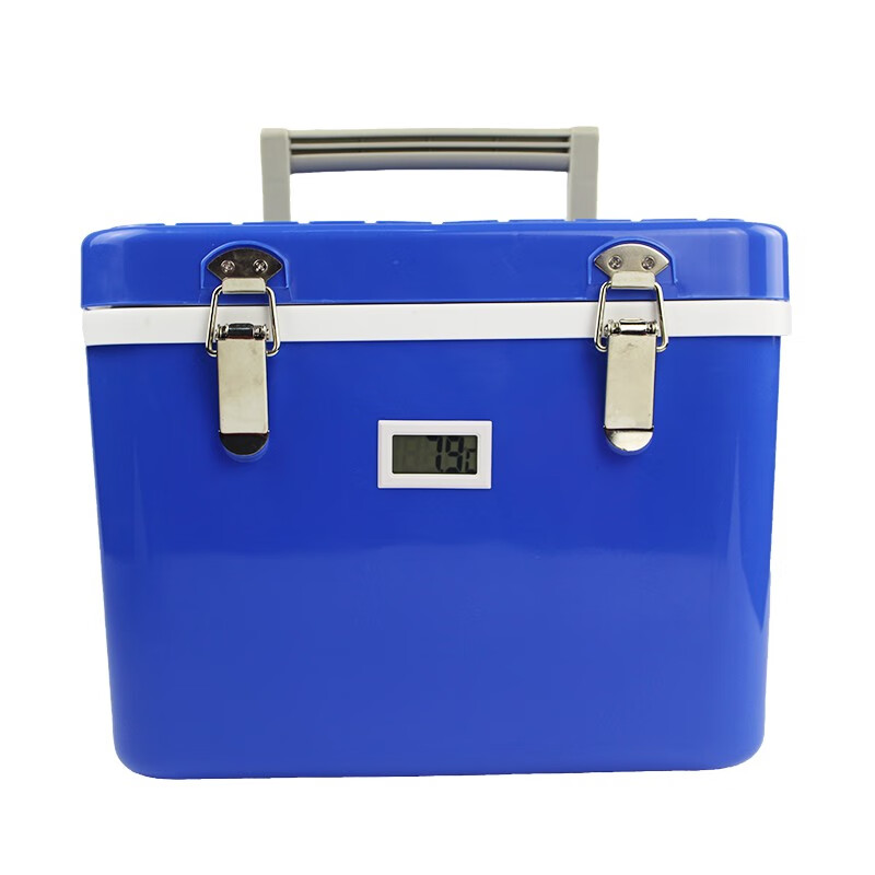 80 degree insulated box household refrigerator 8L medical supplies blood transport cold chain box 2 to 8 degrees refrigerated box breast milk preservation 8 liters with temperature display + 2 blue ice boxes + 8 ice bags