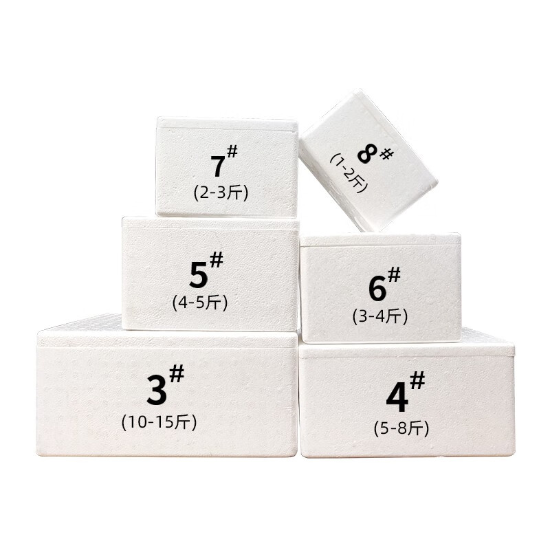 Thickened and large-sized high-density postal foam box express special insulated box commercial stall vegetable fresh fruit refrigerated frozen fresh-keeping box carton reference 4-5 catties package 5 No. 6 high-density style