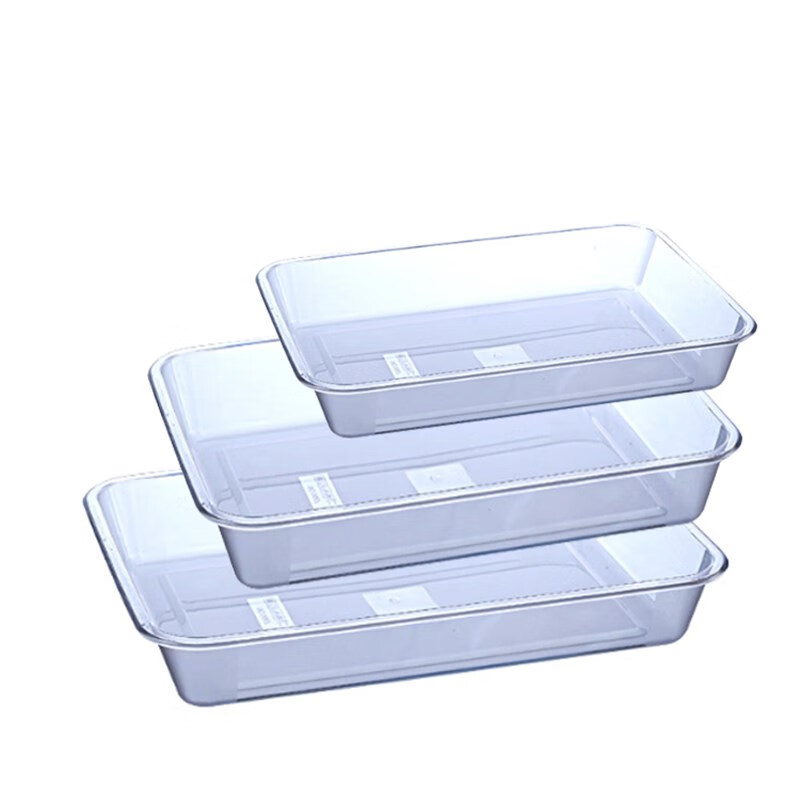 Acrylic transparent plastic square plate commercial stewed vegetables cooked cold dishes spicy soup tray freezer display rectangular plate transparent 9987#