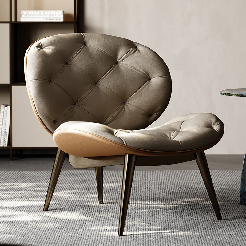 TAZA leisure chair, light luxury sofa, designer personalized sofa chair, creative curved large flat floor villa balcony leisure chair, contact the designer, whole house matching customization