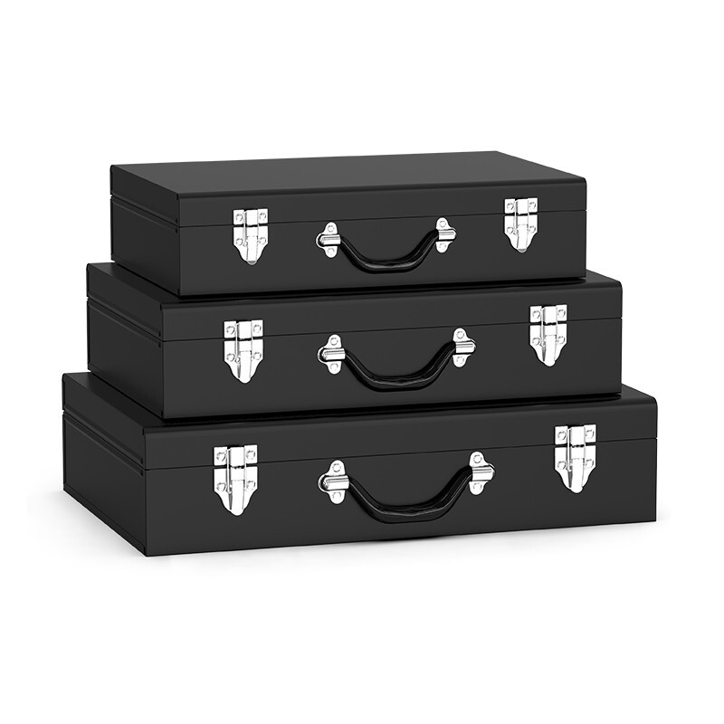 Quanfeng thickened iron box tool box iron box extra thick electric tool storage box household multi-functional large capacity large iron box