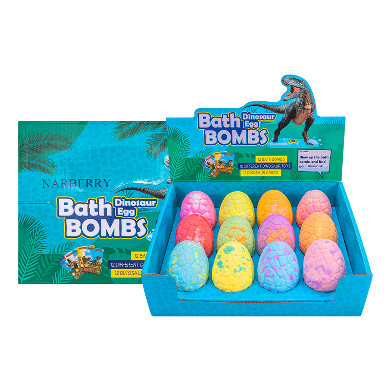 NARBERRY children's bath balls with many bubble baths, special toys for babies, baby bath balls, bath essential oil balls, bath salt balls, dinosaur series children's bath balls, 12 pieces