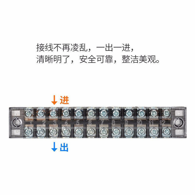 Chint (CHNT) rail type terminal block wire connector terminal block terminal block plate TC series high power butt wire high current column TC-1504