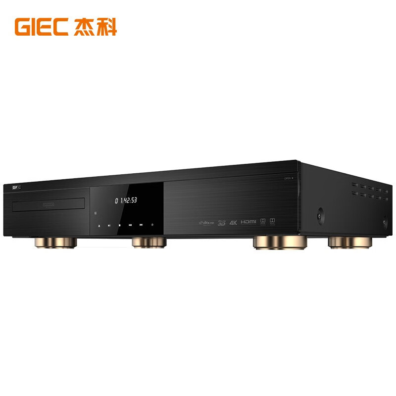 Jieco BDP-G5800 4K Blu-ray player uhd Dolby Vision HDR10 3D disc home theater DVD player SACD DSD lossless hard disk compartment panoramic sound 7.1 upgraded enhanced version full-area ISO playback + 2 4K discs + 4K ultra-clear line