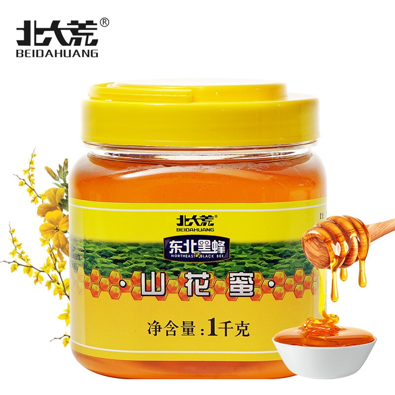 Beidahuang Honey, Northeastern Black Bee, Mountain Flower Honey 1kg, Hundred Flower Honey, 2kg Wild Flower Honey, BBQ Milk Bread Companion