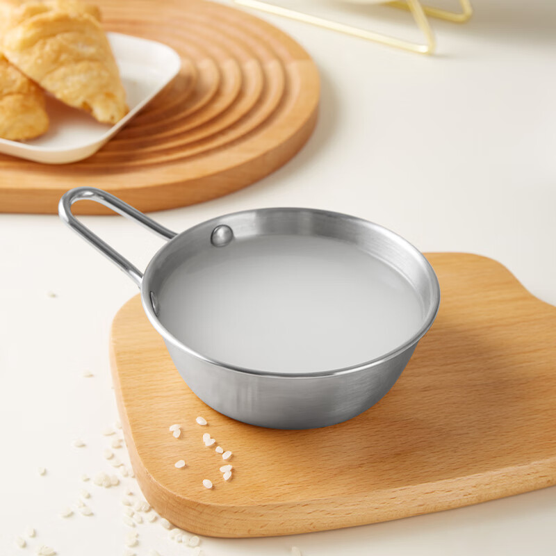 Baijie 304 stainless steel bowl, soup bowl, rice bowl, instant noodle bowl, baby food bowl, Korean rice wine bowl, silver 12cm