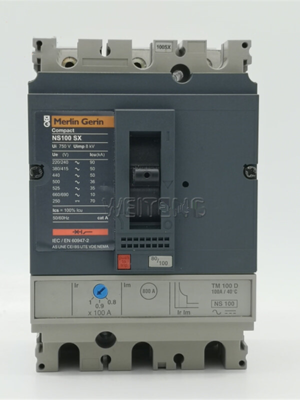 NS100SX plastic case circuit breaker 3P three-phase 400V air switch MCCB 3P 100A