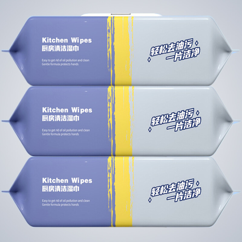 Yicheng kitchen wipes powerful cleaning large package to remove oil stains extra large household special wet wipes disposable rags 6 packages total large size 480 pieces