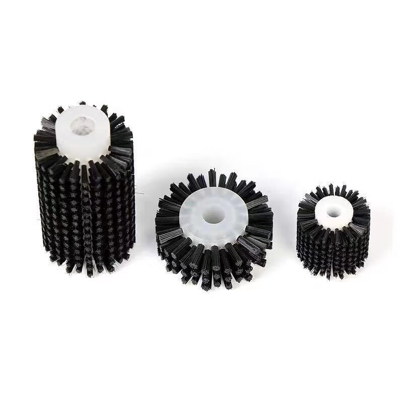 Customized industrial brush roller conveyor belt cleaning glass cleaning dust removal hollow nylon wire roller brush with shaft circle size length * inner hole * plastic outer diameter * hair length * total outer diameter
