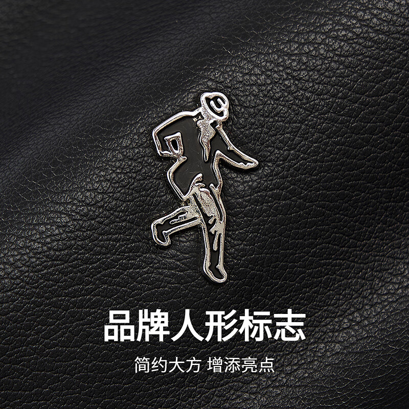 Dances with Wolves Goose Down Leather Jacket Topstitched Warm Down Jacket Workwear Men's Jacket Black 2XL(185)