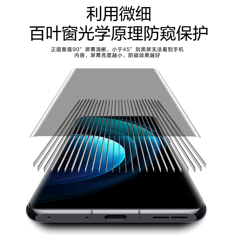Manuohe fingerprint instant solution is suitable for vivo x100/100pro anti-peeping hydrogel film to prevent peeking and non-tempered curved screen mobile phone film to protect privacy vivo x100/pro anti-peep hydrogel film 2 pieces