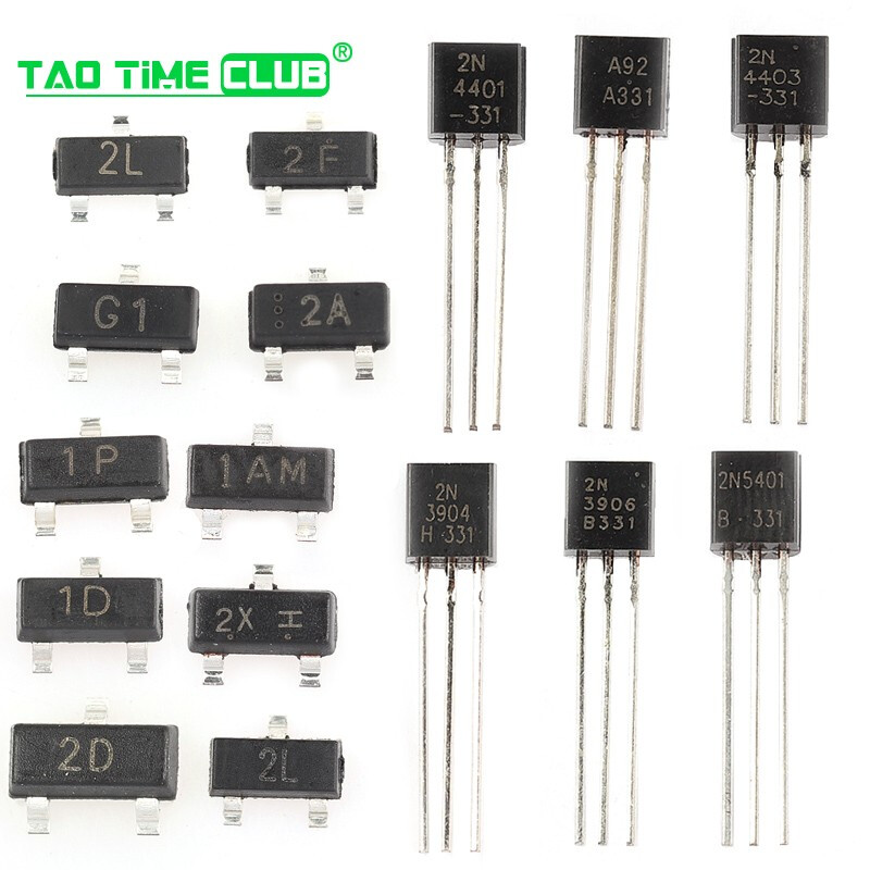 Transistor MMBT5401 MMBTA92 2N3904 A1015 NPN high current printing 2L transistor 2N3906 straight plug package TO-92 (50 pcs)