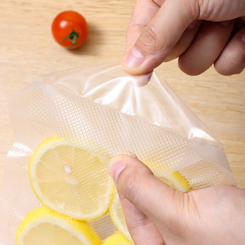 Jiadelang mesh texture vacuum bag food packaging bag roll bag vacuum plastic bag sealing machine compression bag household freshness 15cm*25cm 100 pieces