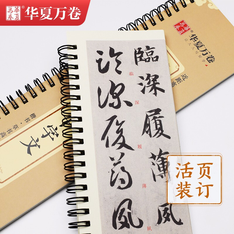 Huaxia Wanjuan Copybook, Close Copying Large Character Card, Zhiyong Zhencao Thousand-Character Copybook, Adult Beginner Cursive Introductory Pen, Hard Pen, Soft Pen, Writing Copy Copying Calligraphy Copybook