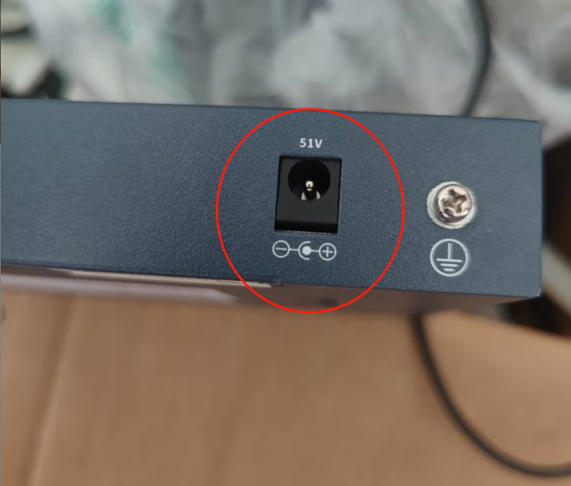 POE switch and Weishun DC51V1.25A BN031-A65051 charging source adapter line 51V1.25A power supply