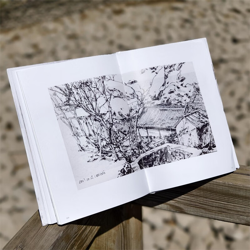 Mo Ran looks back, Chinese style ink sketch collection & line drawing coloring guide