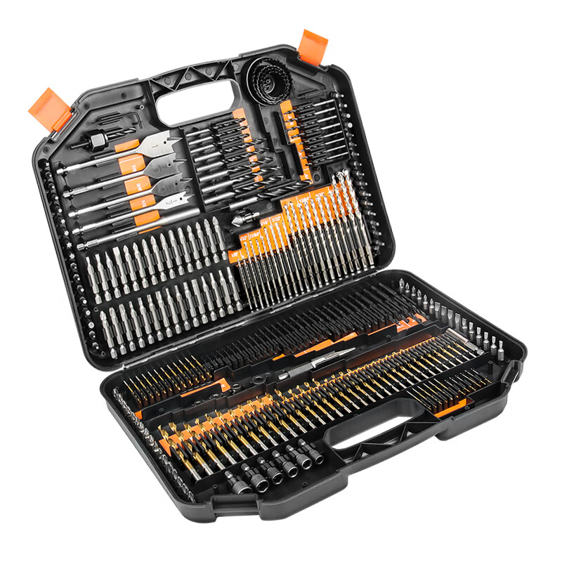 Juquan (JUQUAN) 246-piece twist drill bit set, woodworking flat drill, construction cement drill hole opener, screw bit
