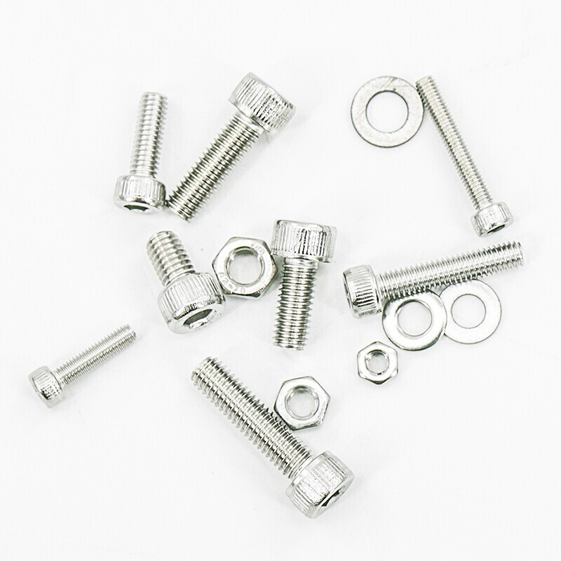 Hasdick Beijing warehouse delivery 304 stainless steel combination screws, hexagon socket screws, nuts and gaskets combination set, D type 15 grid DIN912 cup head screws 720pc