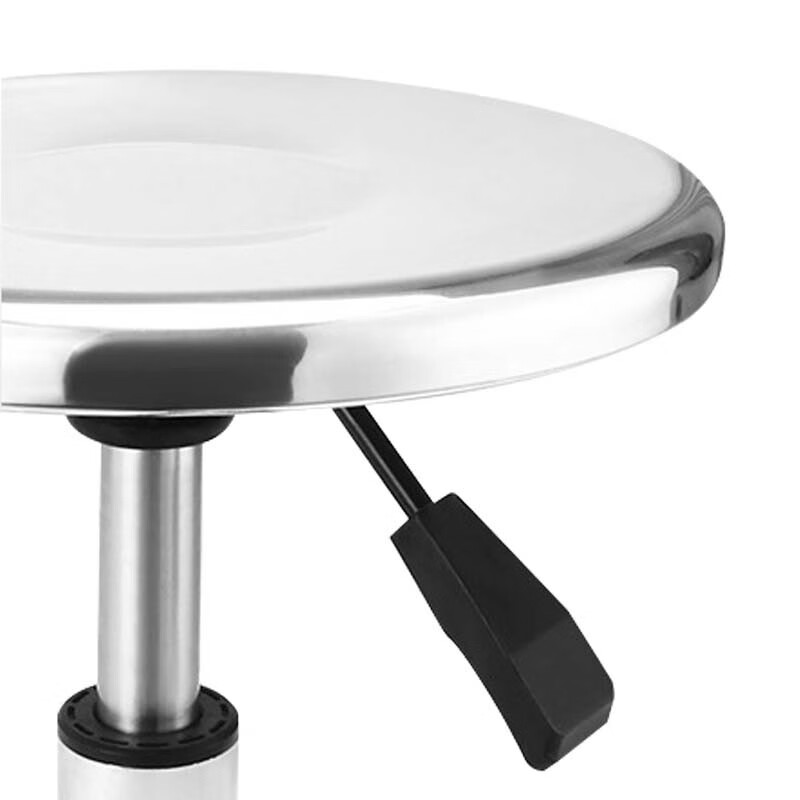 Bingyu BYA-575 stainless steel round stool, operating room rotating air pressure stool, laboratory work lift stool (thickened iron feet) 25-tube wheel, customized
