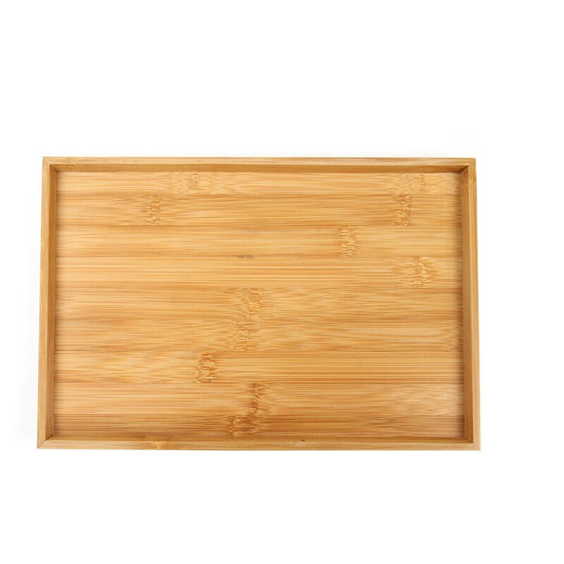 Green apple tea tray household rectangular saucer tea table wine glass tray solid wood tray simple tea set bamboo tray