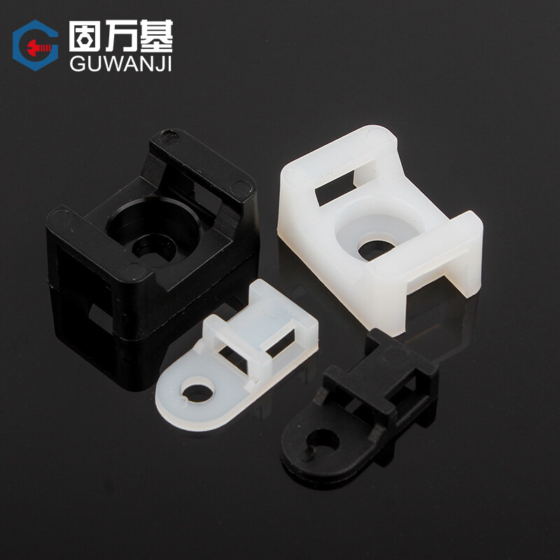 Guwanji saddle-shaped wire holder, cable clip, cable organizer, tie holder, screw hole seat, wire and cable harness buckle, black STM-2 50 pcs