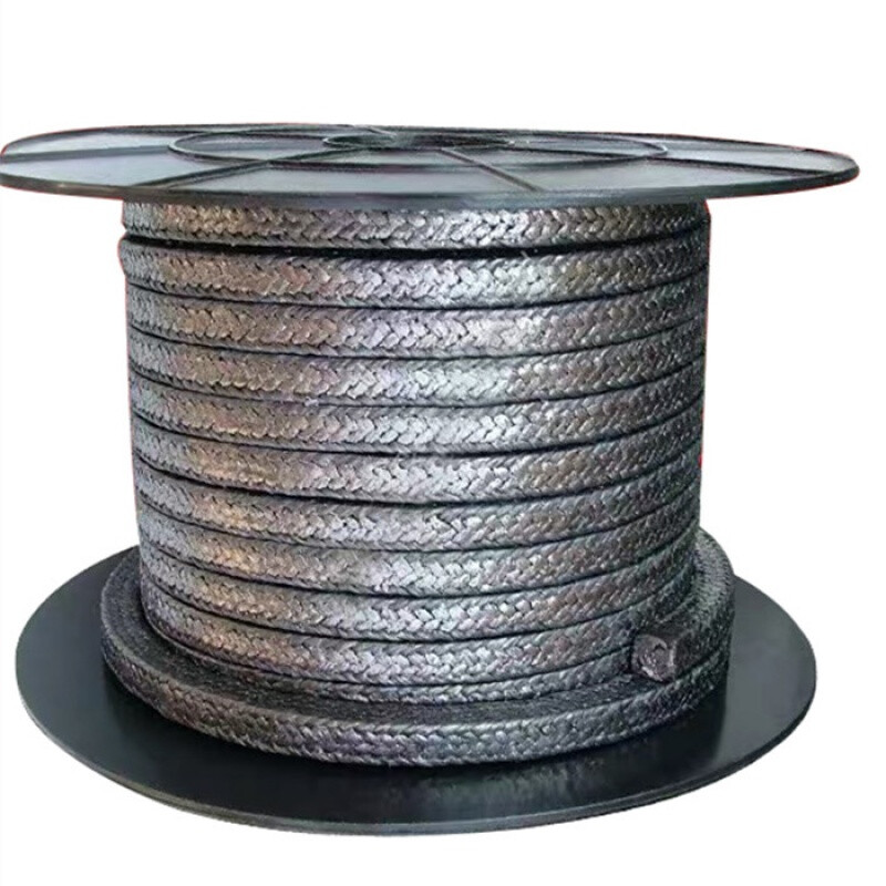 Sennaide graphite packing wire reinforced wear-resistant, high temperature and high pressure resistant flexible graphite nickel wire valve packing rope 12*12mm one meter (Grade A)