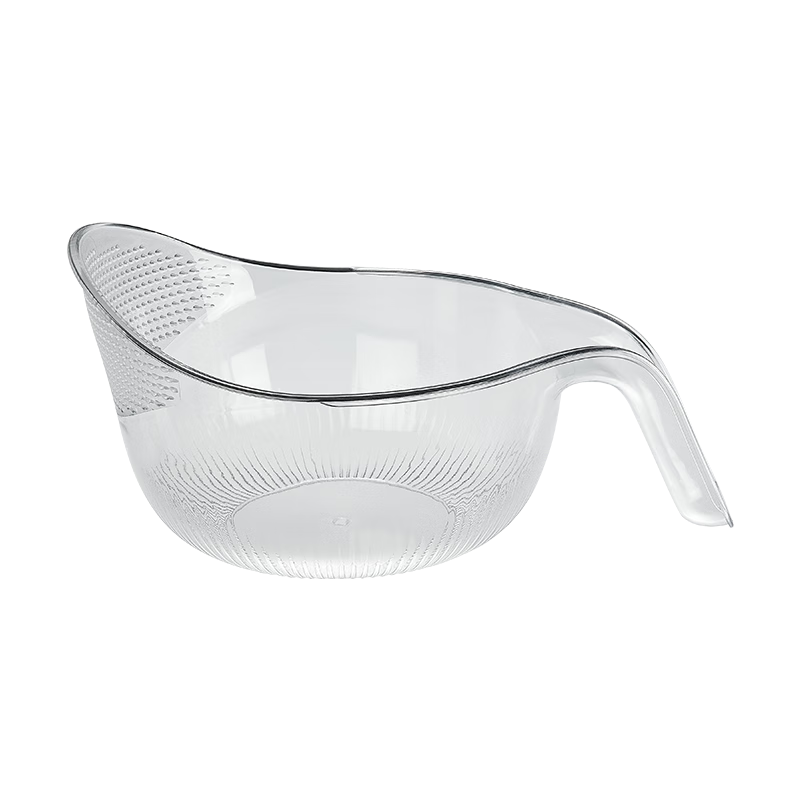 YOUQIN Kitchen Rice Washing Artifact Rice Washing Sieve Rice Basin Draining Basket Household with Handle Washing Vegetables and Fruit Basin Transparent Dark Green