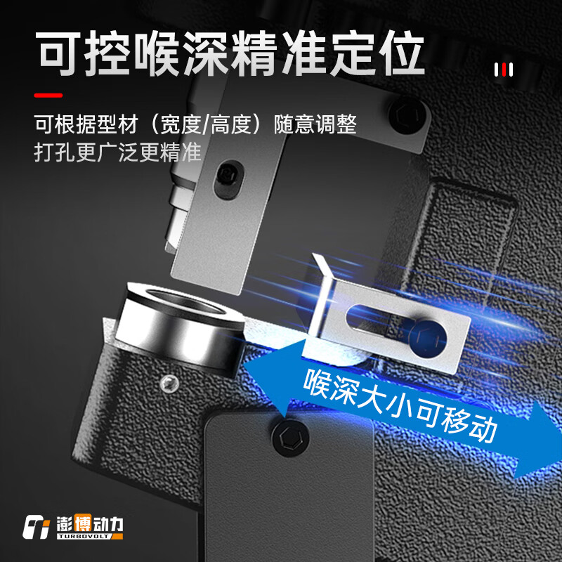 TURBOVOLT Electric Hydraulic Punching Machine Angle Iron Channel Steel Punch Portable Angle Steel Type + 5 Pairs of Molds