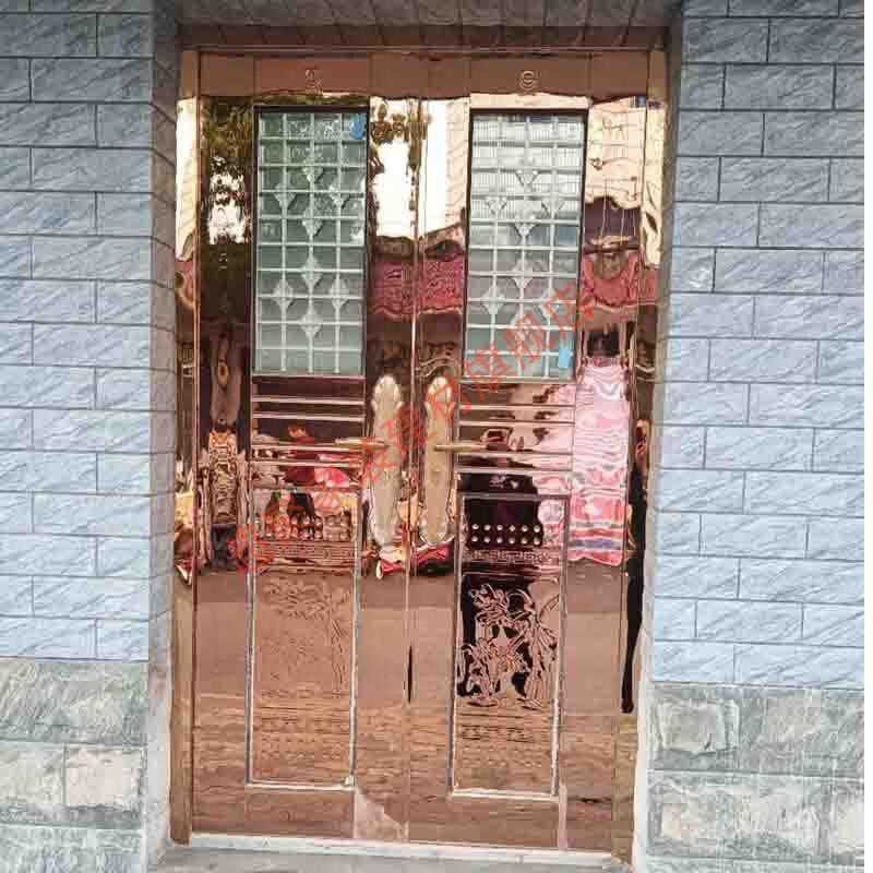 Meikejie stainless steel door 304 single door thickened stainless steel anti-theft door double door rural security door white steel door home 201 thick stainless steel customized according to requirements (square price)