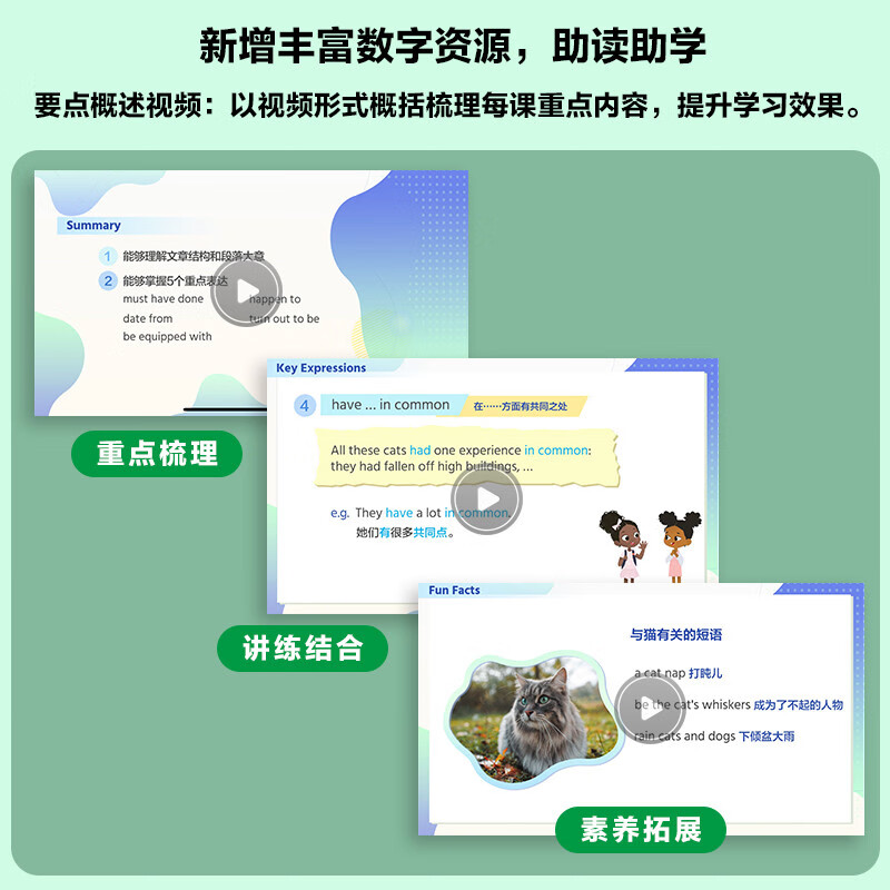 New Concept English 3 Learning Combo Student Book + Workbook + Self-study Guide + Detailed Exercise Explanations (Smart Edition, 4 volumes in total, with key points overview video, text audio, word reading, word practice, text reading pronunciation assessment) Self-study of English Foreign Language Press