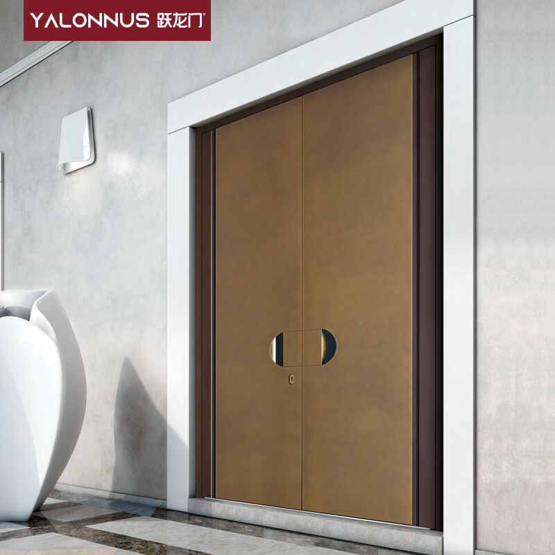 Yuelongmen Intelligent Armored Door Smart Door Fingerprint Password Lock Anti-theft Door Entry Door Porch Customized Carved Aluminum Door XT510 Non-standard Customized Sizes Contact Customer Service for Details