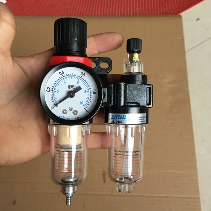 Air compressor oil-water separator filter two-piece air pump spray paint blowing dust filter automatic drainage BFC-2000 with 8MM air pipe joint