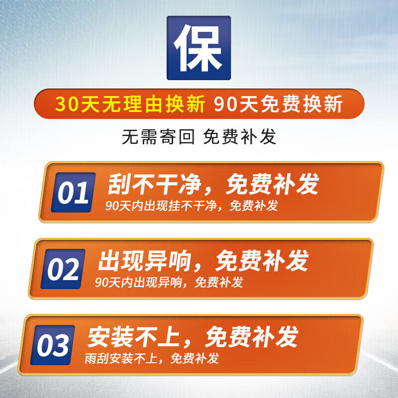 YITU SAIC Volkswagen Lavida special boneless wiper blades for new Lavida Lavida 13 models - 17 models wipers 15 models original car size wipers (1 pair packed) A-grade rubber strips