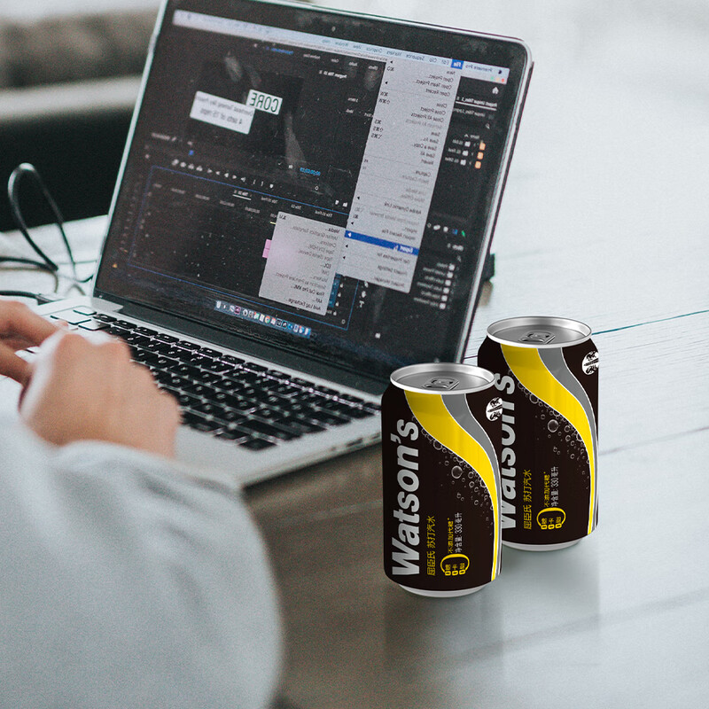 Watsons original sugar-free soda 0 sugar 0 calorie beverage special blend 330mL*24 cans full box New Year gift healthy drink