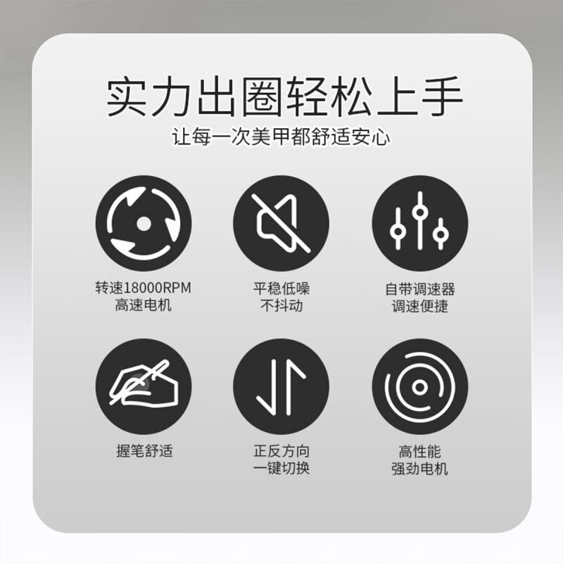 Miss Candy repairs thick gray nails, nail polish remover, removes dead skin and polishes, portable nail polisher PT112 for nail salons