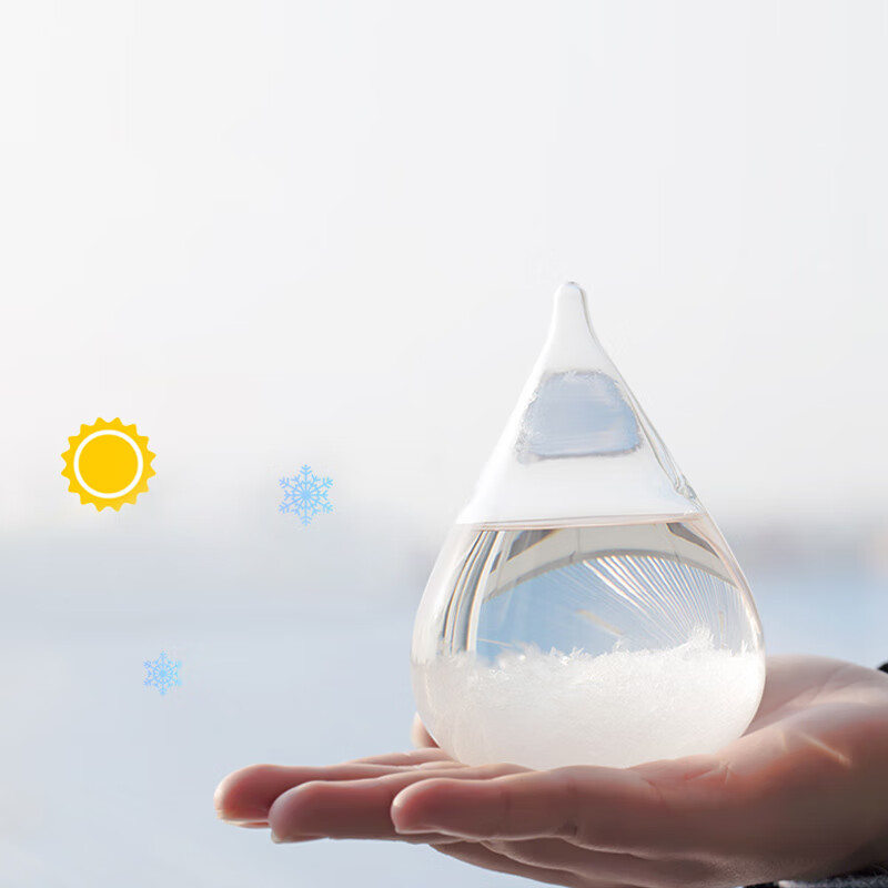 Polar Species Storm Bottle Weather Forecast Bottle Creative Birthday Gift Home Modern Decoration Ornament Special New Year Gift for Women Storm Bottle - Small Size 8*11 with Exquisite Gift Bag
