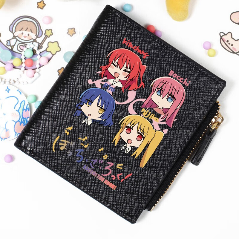 Flo Cat Lonely Rock Peripheral Goto Dodoku Bocchi Pochi-chan fan anime two-dimensional cartoon student wallet female short coin purse junior high school student high school student college student off-white Gushao Q version 4 avatar