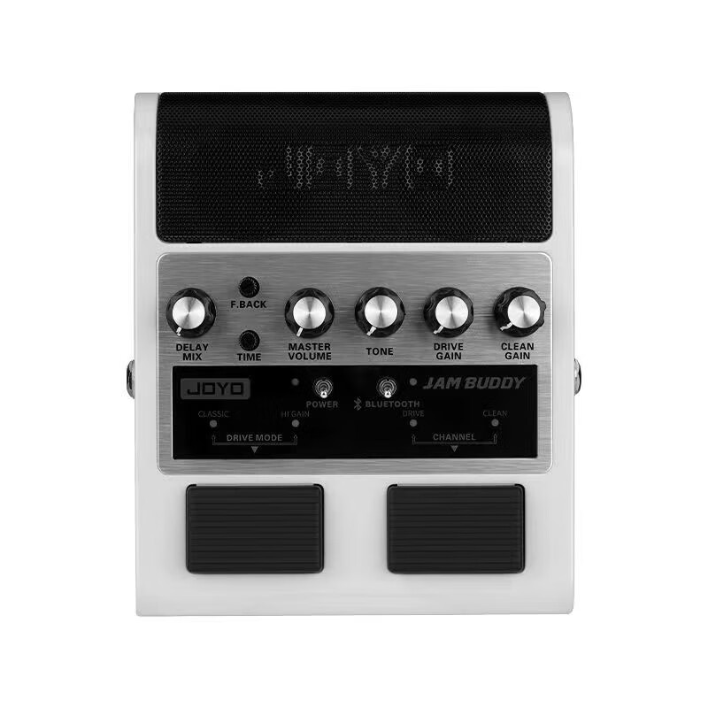 JOYO JAMBUDDY Pedal Electric Guitar Instrument Smart Speaker Effector Rechargeable Bluetooth Speaker (White Model)