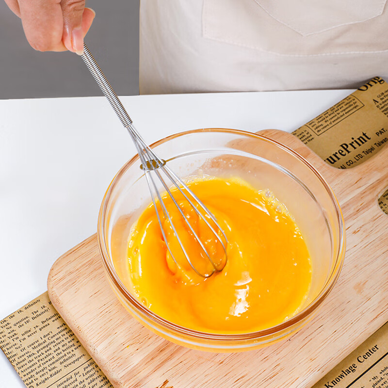 Yuyanqing stainless steel manual egg beater manual stirring stick mini egg whipper household small egg cream whipper for baking 1 piece long 25CM bold upgrade