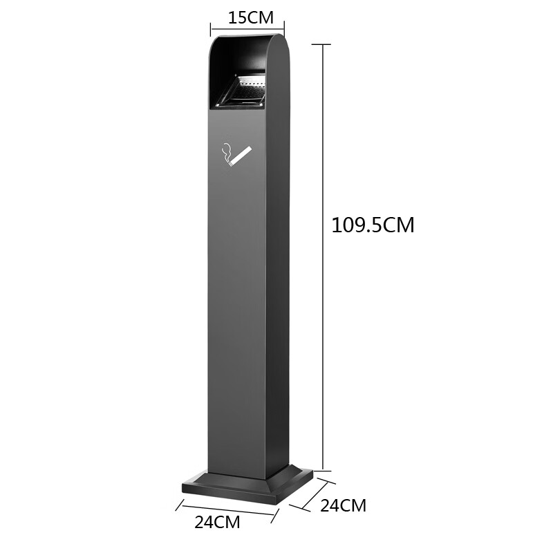 ORYT stainless steel ash column cigarette butt trash can hotel lobby vertical outdoor outdoor public smoking area cigarette extinguishing barrel ash cigarette butt column curved paint color