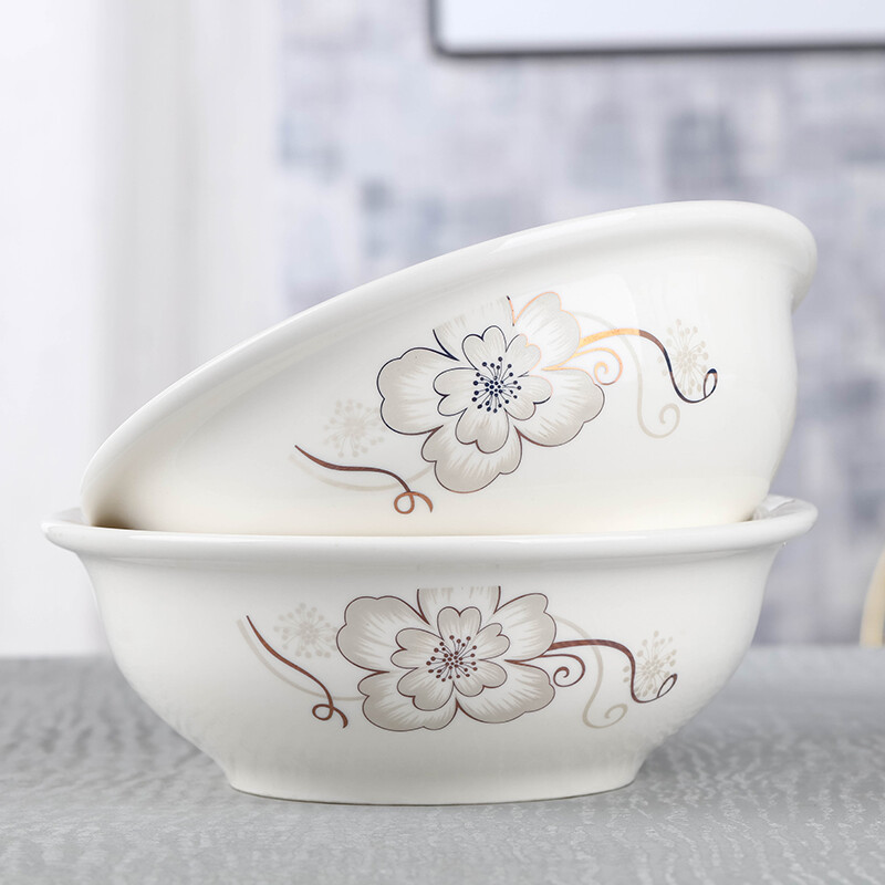 Wanxiang household ceramic soup bowl for instant noodle bowl, large personalized microwave oven special bowl, 1 9-inch soup bowl (Jane Eyre)