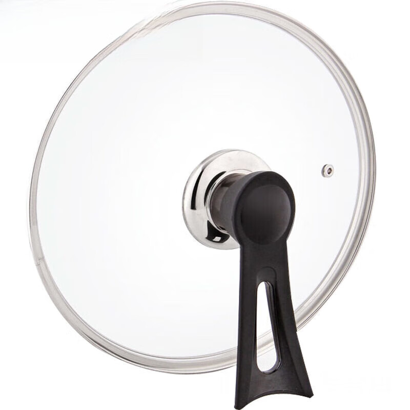 YEIES pot lid, tempered glass lid, stainless steel garden wok lid, pan lid, universal wok lid, thickened vertical lid suitable for inner diameter 29cm