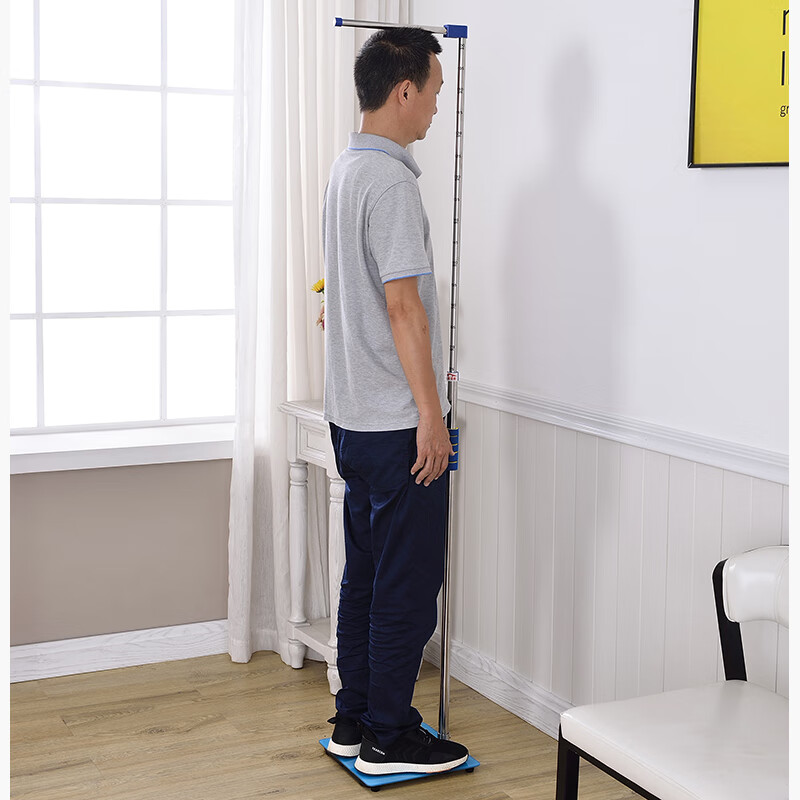 Adult and child height and weight measuring instrument children's home height ruler and weight scale two-in-one kindergarten school hospital kindergarten physical examination blue height and weight scale (glass panel) height 0.7-1.9 meters weight 180 kg