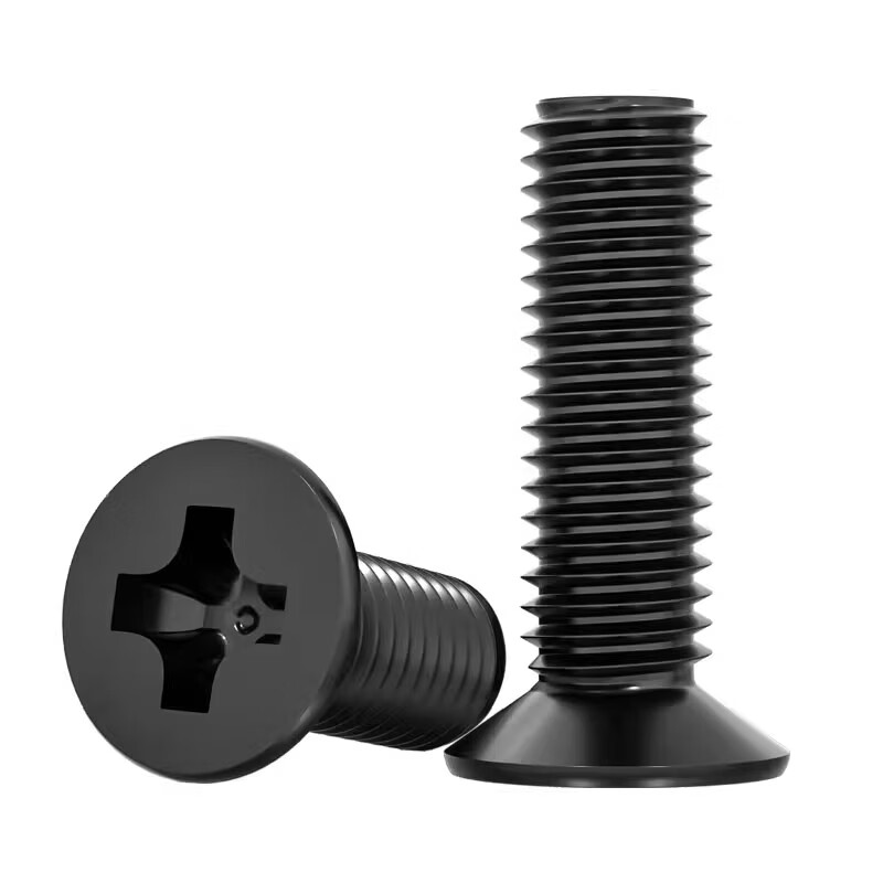 Tianzhuo Hardware national standard black 304 stainless steel countersunk head cross screws flat head black zinc plated small screws M2M3M4M5M6M8M10 M4*15- 20 pieces