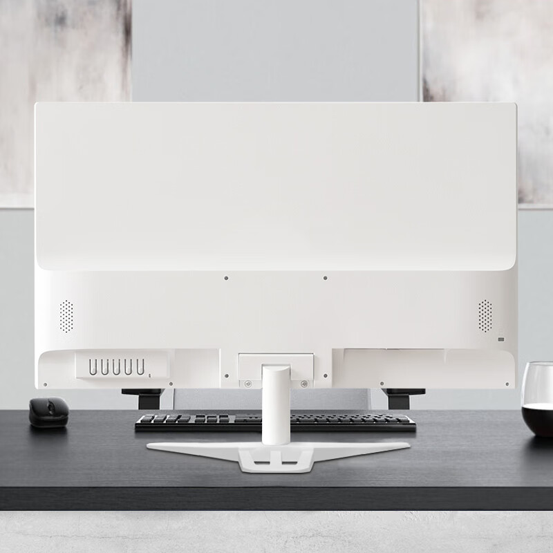 White 19-32-inch computer monitor ultra-clear 2K/4K curved gaming high-brush desktop computer display second-hand white 17-inch丨VGA+HDMI dual interface