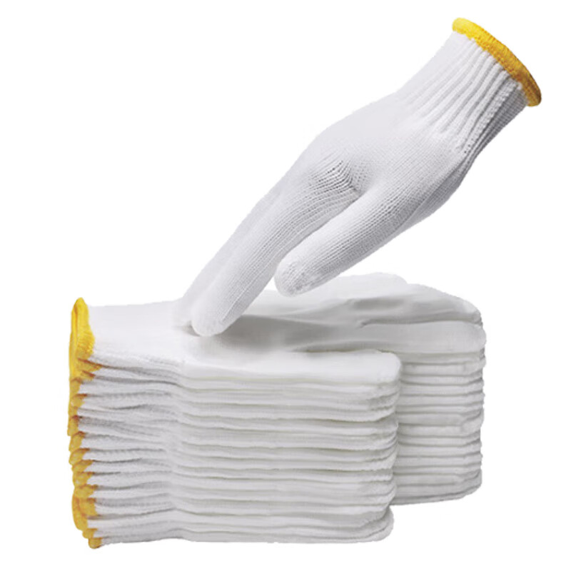 Xinyue Changhui Cotton yarn gloves 12 pairs/pack Thickened non-slip wear-resistant labor protection gloves Handmade 10-needle high-quality polyester One size fits all B11410 Genuine licensed goods
